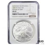 2008-W Rev 07 Silver Eagle NGC MS69