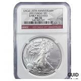 2011 Silver Eagle NGC MS70