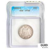 1856-O Seated Liberty Quarter  VF35