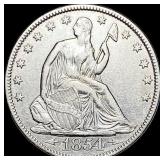 1854 Arrows Seated Liberty Half Dollar NEARLY  UN