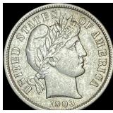 1903-O Silver Barber Dime NEARLY UNCIRCULATED