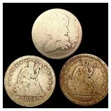 [3]1835-1854 Early US Type Quarters NICELY CIRCULA