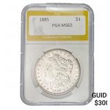 1885 Morgan Silver Dollar PGA MS63