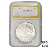 1925 Silver Peace Dollar PGA MS65