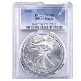1999 Silver Eagle PCGS MS70