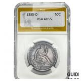 1855-O Seated Liberty Half Dollar PGA AU55