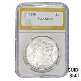 1889 Morgan Silver Dollar PGA MS65