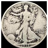 1918-P Silver Walking Liberty Half Dollar LIGHTLY