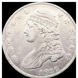 1836 Capped Bust Half Dollar NEARLY UNCIRCULATED
