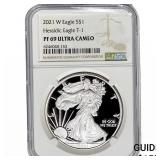 2021-W Silver Eagle NGC PF69 UC Heraldic Eagle T-1