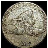 1858 Copper-Nickel Flying Eagle Cent NEARLY  UNCI