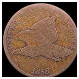 1858 Copper-Nickel Flying Eagle Cent LIGHTLY CIRCU