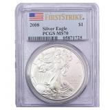 2008 Silver Eagle PCGS MS70