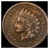 1870 Indian Head Cent ABOUT UNCIRCULATED