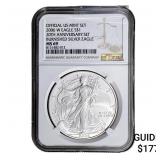 2006-W Silver Eagle NGC MS69 Burnished 20th Anniv