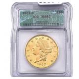 1907-D $20 Gold Double Eagle ICG MS63