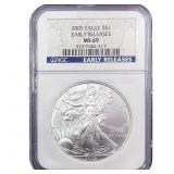 2009 Silver Eagle NGC MS69