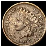1864 Bronze Indian Head Cent NEARLY UNCIRCULATED