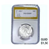 1917 Walking Liberty Half Dollar PGA MS64