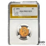1891 Indian Head Cent PGA PR65 Red