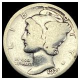 1921 Silver Mercury Dime NICELY CIRCULATED
