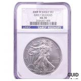 2008 Silver Eagle NGC MS70