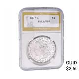 1897-S Morgan Silver Dollar PGA MS66
