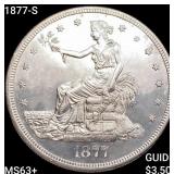 1877-S Silver Trade Dollar CHOICE BU+