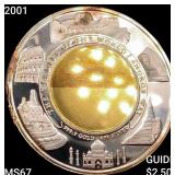 2001 Cambodia 10,000 Riels Angkar Wat Hologram 3.5