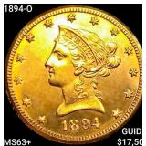 1894-O $10 Gold Eagle CHOICE BU+