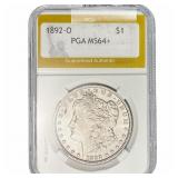 1892-O Morgan Silver Dollar PGA MS64+