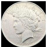 1927 Silver Peace Dollar NEARLY UNCIRCULATED