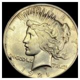 1921 Silver Peace Dollar CLOSELY UNCIRCULATED
