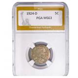 1924-D Buffalo Nickel PGA MS63