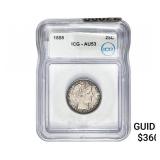 1898 Barber Quarter ICG AU53