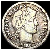 1898-O Silver Barber Dime LIGHTLY CIRCULATED