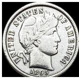 1895 Silver Barber Dime NEARLY UNCIRCULATED
