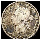 Canada 1881-H Silver 25 Cents LIGHTLY  CIRCULATED
