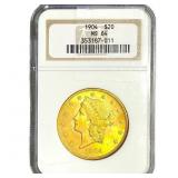 1904 $20 Gold Double Eagle NGC MS64