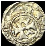 1386-1395 Hungary Mary Silver Denar CLOSELY UNCIRC