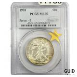 1938 Walking Liberty Half Dollar PCGS MS65