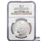 1887 Morgan Silver Dollar NGC MS64