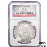 1921 Morgan Silver Dollar NGC MS65
