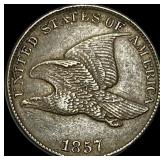 1857 Copper-Nickel Flying Eagle Cent CLOSELY UNCI