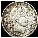 1902-O Silver Barber Dime NEARLY UNCIRCULATED