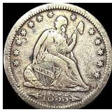 1855-S Seated Liberty Quarter LIGHTLY CIRCULATED
