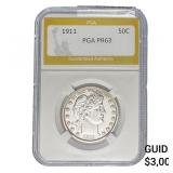 1911 Barber Half Dollar PGA PR63