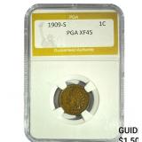1909-S Indian Head Cent PGA XF45