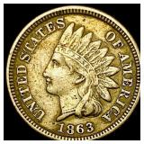 1863 Indian Head Cent NEARLY UNCIRCULATED
