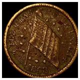 1863 Civil War Token-The Flag NEARLY  UNCIRCULATE